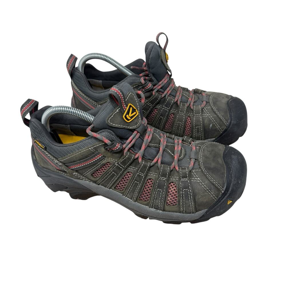 Keen Utility Flint Low Steel Toe Work Shoes Black Brown Outdoor Womens 10